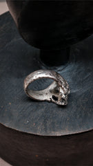 AllSaints Sterling Silver 925 Distressed Skull Ring 925銀 刻痕骷髏戒