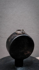 Sterling Silver 925 Cross Bar Wrap Band Ring 純銀 十字橫扣雙溝紋戒