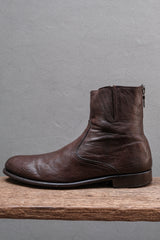 Paul Smith Hand Crafted Floral-Lined Leather Back-Zip Boots (Moca Brown)⁠ 手工製作經典花卉內襯皮革後拉鍊紳士短靴 (皮底/深摩卡棕)