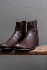 Paul Smith Hand Crafted Floral-Lined Leather Back-Zip Boots (Moca Brown)⁠ 手工製作經典花卉內襯皮革後拉鍊紳士短靴 (皮底/深摩卡棕)