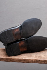 MAGNANNI Plain Toe Side-Zip Leather Boots (Black / Burgundy Lining)⁠ 西班牙頂級手工皮鞋品牌&nbsp; 素面皮革側拉鍊正裝短靴 (黑/酒紅襯底)