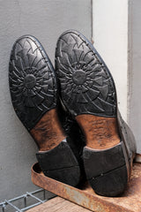 KONSTANTIN STARKE Wingtip Brogue Leather Side-Zip Boots (Leather Sole / Black)⁠雕花翼紋皮革側拉鍊中筒靴 義大利製