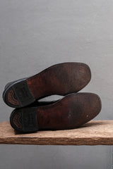 Vintage Soft Square Toe Side-Zip Leather Boots (BILTRITE Rubber Heel)⁠復古方圓頭側拉鍊皮革中筒靴