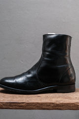Vintage Soft Square Toe Side-Zip Leather Boots (BILTRITE Rubber Heel)⁠復古方圓頭側拉鍊皮革中筒靴
