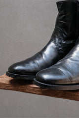 Vintage Soft Square Toe Side-Zip Leather Boots (BILTRITE Rubber Heel)⁠復古方圓頭側拉鍊皮革中筒靴
