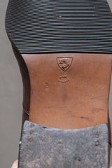 Made in France Leather Side-Zip Boots with Metal Detail⁠ ⁠ (Chestnut Brown)⁠法國製 側拉鍊金屬飾鈕皮革中筒靴⁠ (深栗棕