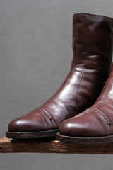 Farrutx Leather Cap Toe Side-Zip Boots (Dark Brown)⁠ 西班牙手工品牌 橫飾皮革側拉鍊中筒靴