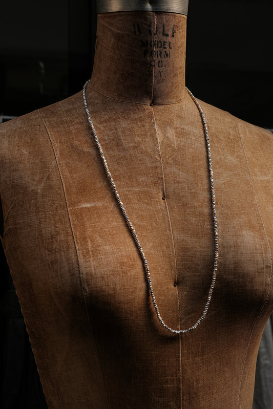 Raw Silver Nuggets Fine Silver 999 Handmade Beaded Necklace 原礦碎銀純銀手工串珠鍊