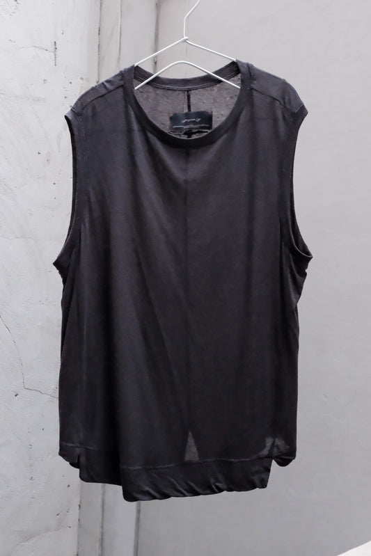Professor.E - 23SS "Dirt" OVSD Tank Top 透膚拼接無袖背心上衣