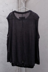 Professor.E - 23SS "Dirt" OVSD Tank Top 透膚拼接無袖背心上衣