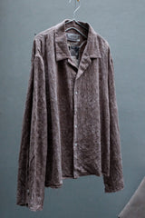 Professor.E 21SS Seasonal Print Long Sleeve Shirt 皺褶提花開領長袖襯衫 (雙面穿)