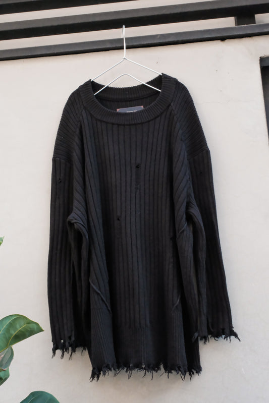 Professor.E 24FW Destroyed Knit Sweater破壞羅紋針織毛衣