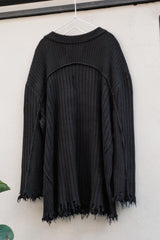 Professor.E 24FW Destroyed Knit Sweater破壞羅紋針織毛衣