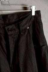 Black Waxed Denim Wide Leg Baggy Jeans 伴訂製款式黑色蠟布闊腿寬褲
