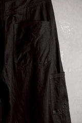 Black Waxed Denim Wide Leg Baggy Jeans 伴訂製款式黑色蠟布闊腿寬褲