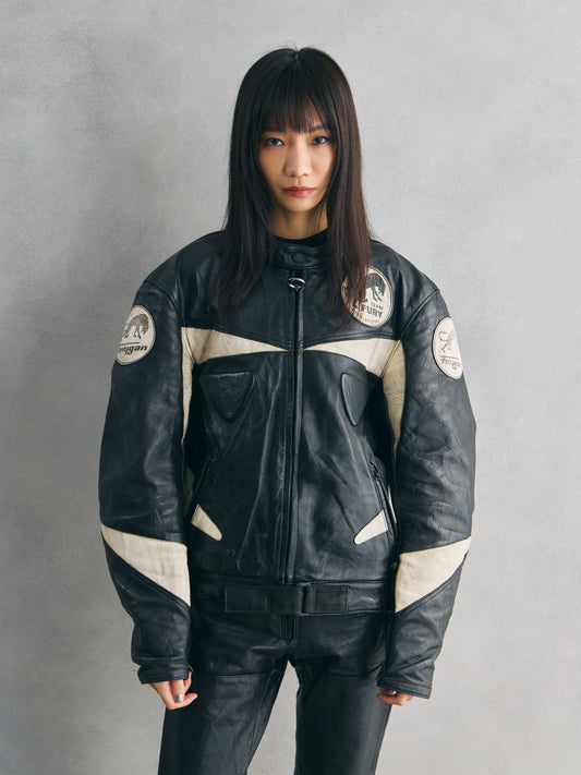 Furygan “Team Fury International” Racing Leather Jacket 黑豹標誌賽車皮衣 法國製