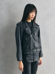 1990's~00's Bike’s Leather Vintage Leather Biker Jacket 古著騎士皮衣夾克 側邊綁帶