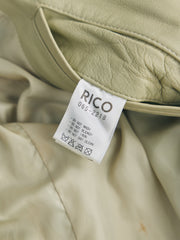 RICO Genuine Lambskin Leather Rider Jacket – Ivory 米白色真羊皮騎士外套