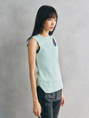 Mame Kurogouchi Hole Knitted Top - Pale Green 日本設計師品牌 簍空剪裁針織背心上衣