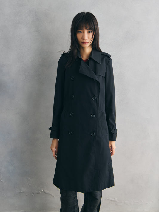 Burberry London Black Cotton Trench Coat 博柏利 黑色棉質風衣外套 英國製
