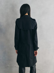 Burberry London Black Cotton Trench Coat 博柏利 黑色棉質風衣外套 英國製