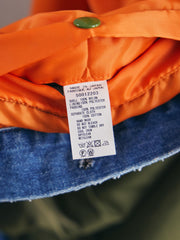 usedig RE'MAKE MA-1 䑓堂保志 日本無性別時尚品牌 改製 雙面穿牛仔拼接飛行夾克