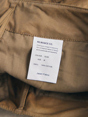 NILMANCE FW18-MP-01 High-density Cotton&nbsp; Pants - Olive 都會機能品牌 機能棉低檔剪裁口袋長褲