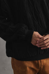 1990s COOGI Australia 3D Knit Black Sweater U.S.A made 90 年代 澳洲古著 黑色立體編織毛衣 美國製