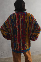 COOGI Australia 1990s Multi-Color 3D Knit Sweater 90年代澳洲古著立體織紋 彩色針織毛衣