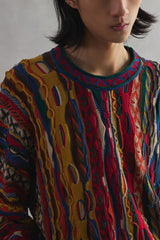 COOGI Australia 1990s Multi-Color 3D Knit Sweater 90年代澳洲古著立體織紋 彩色針織毛衣