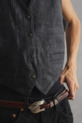 Giorgio Leather Western Vest