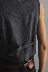 Giorgio Leather Western Vest