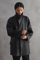 1993 MIC Cuir French Leather Utility Coat
