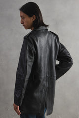 Euro Vintage Double Breasted Leather Coat 歐洲古著雙排釦皮大衣