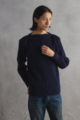N.Peal 007 Ribbed Wool–Cashmere Knit Sweater 羊毛羊絨羅紋針織補丁毛衣
