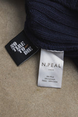 N.Peal 007 Ribbed Wool–Cashmere Knit Sweater 羊毛羊絨羅紋針織補丁毛衣