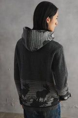 RRL Ralph Lauren Zip-Neck Wool Blend Knit with Deer Motif 拉鍊立領 鹿圖騰 羊毛混紡針織上衣