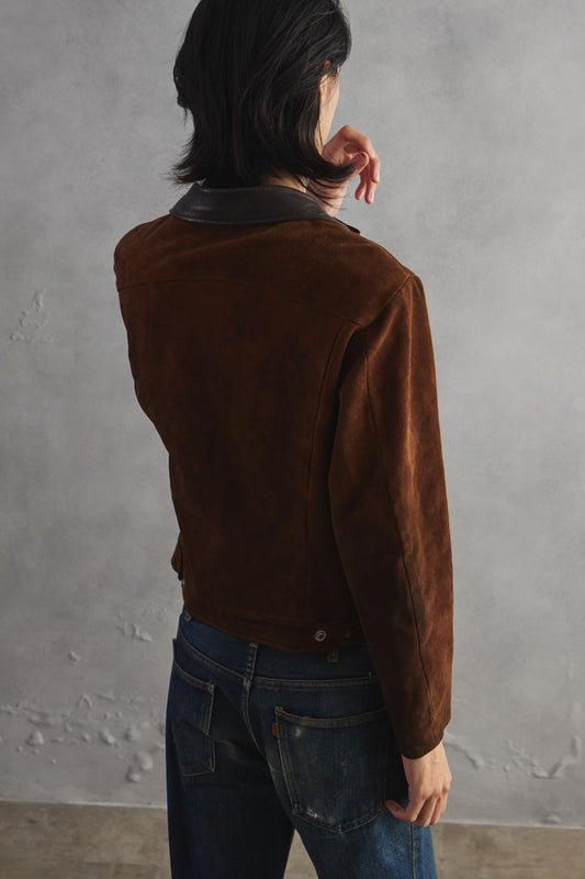 1960s Levi’s Suede Trucker Jacket with Leather Collar (Longhorn label)