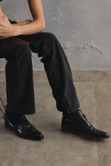 IKKS Welted Leather Strap Ankle Boots 亮面皮革單帶短靴