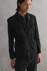 1970s Swedish M-69 Tanker Jacket, Swedish military tank jacket, RIRI zipper dyed black.