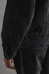 2000s Levi’s Sherpa-Lined Black Denim Trucker Jacket 黑色羊羔絨內裡丹寧牛仔外套 Made In USA