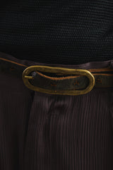 Vintage Leather Belt Solid Brass Buckle ·復古黃銅皮革腰帶