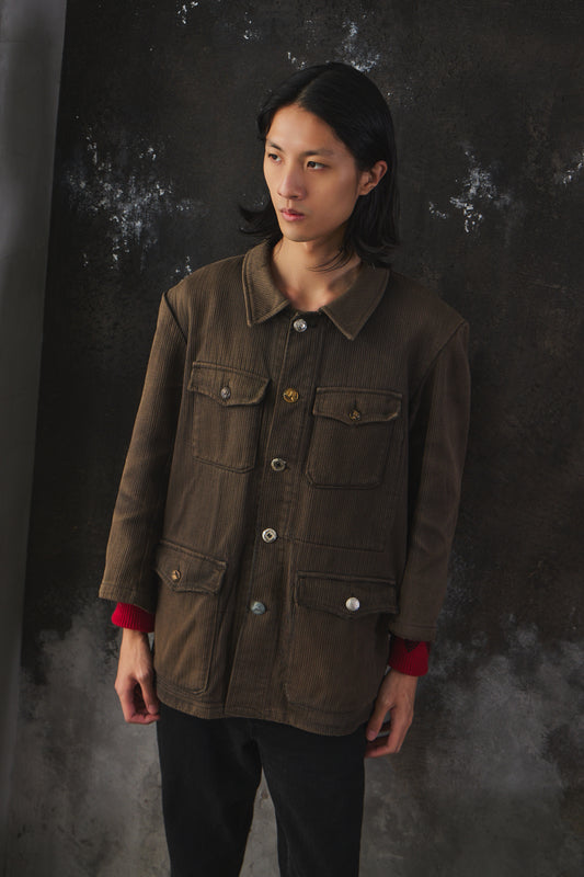 60s Vintage French Corduroy Hunting Jacket Made in France 法國製復古燈芯絨獵裝外套