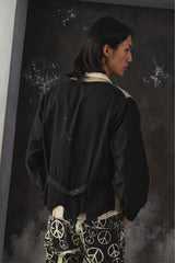 French Vintage Striped Gilet Jacket 法國古著 棉質條紋馬甲工作外套