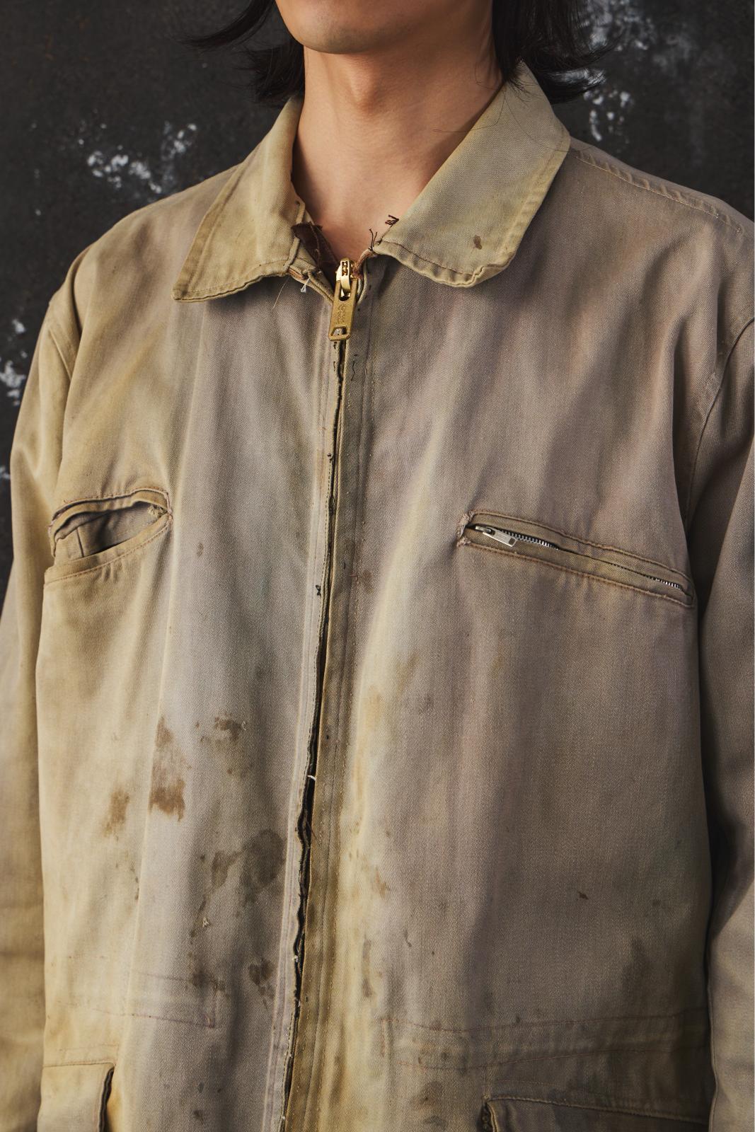 1940s~50s Vintage Euro work Jacket Coats&Clark Zipper – 伴古著二手