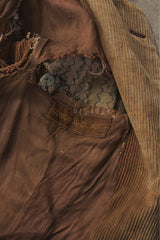 1950's French CONCHON-QUINETTE Distressed Corduroy Suit Jacket French vintage distressed corduroy suit jacket