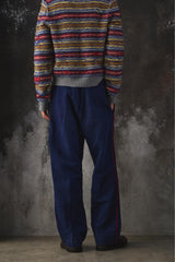 1910's French antique Indigo linen fireman trousers 法國古著 消防員 麻料藍染褲