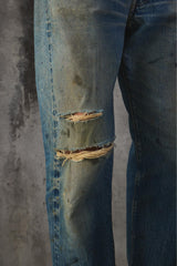 Levi's 501 Big E distressed Denim jeans Single Stitch Button 6 李維斯赤耳牛仔褲