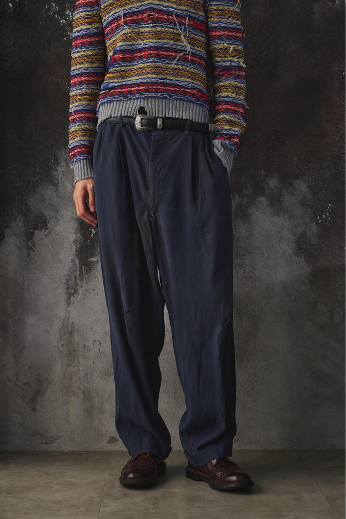 Vintage 50s High-Rise Double Pleated Rayon Slacks - 1950s Rayon