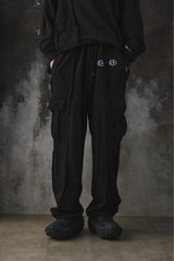 DISCOVERED Champion Reconstructed Logo Patch Cargo Sweatpants 日本品牌 重構拼接 Logo口袋棉褲
